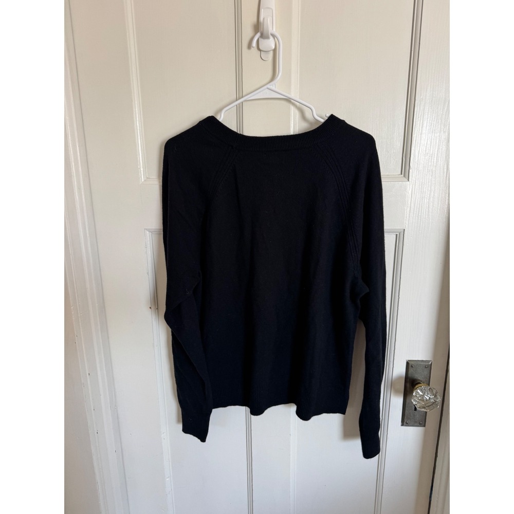 J.Crew black wool blend crewneck sweater size xl - Picture 3 of 7